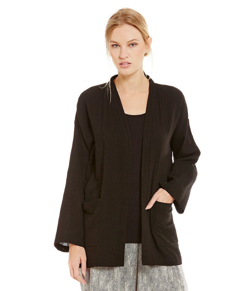 Eileen Fisher Gauze Boxy Jacket