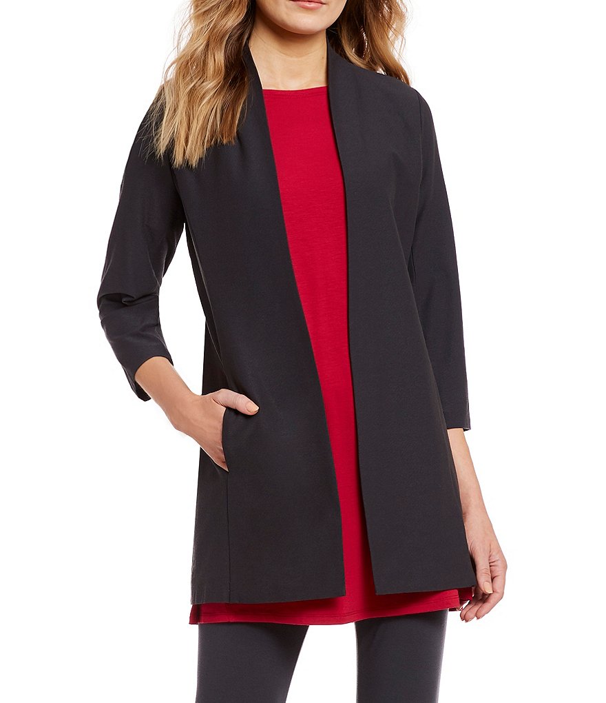 Eileen Fisher Petite Size 3/4 Sleeve Long Jacket