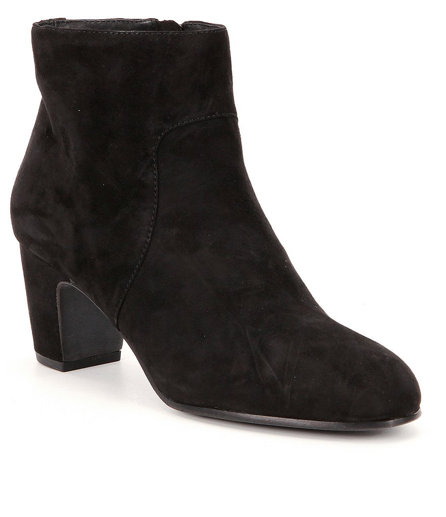 Eileen Fisher Piper Suede Block Heel Booties