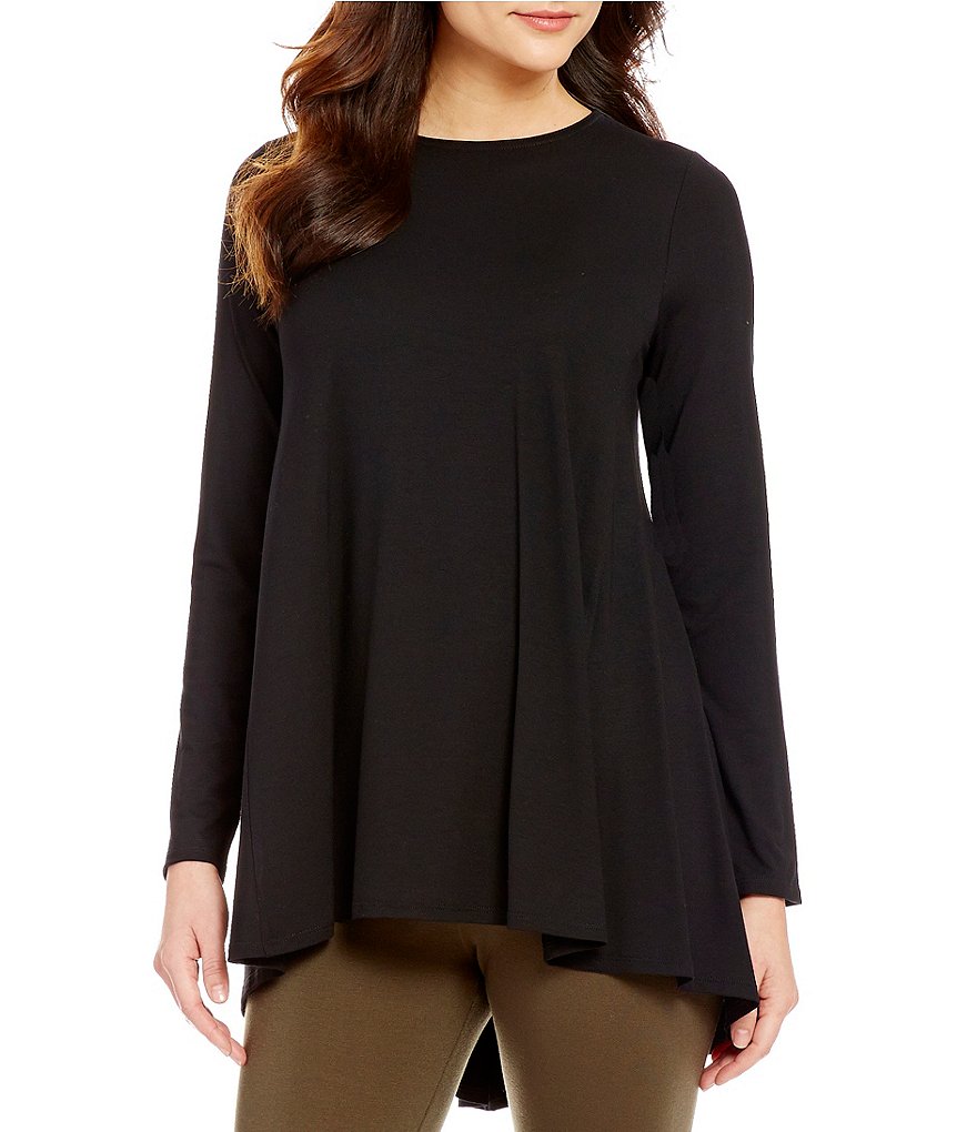 Eileen Fisher Round Neck Bracelet Sleeve Top