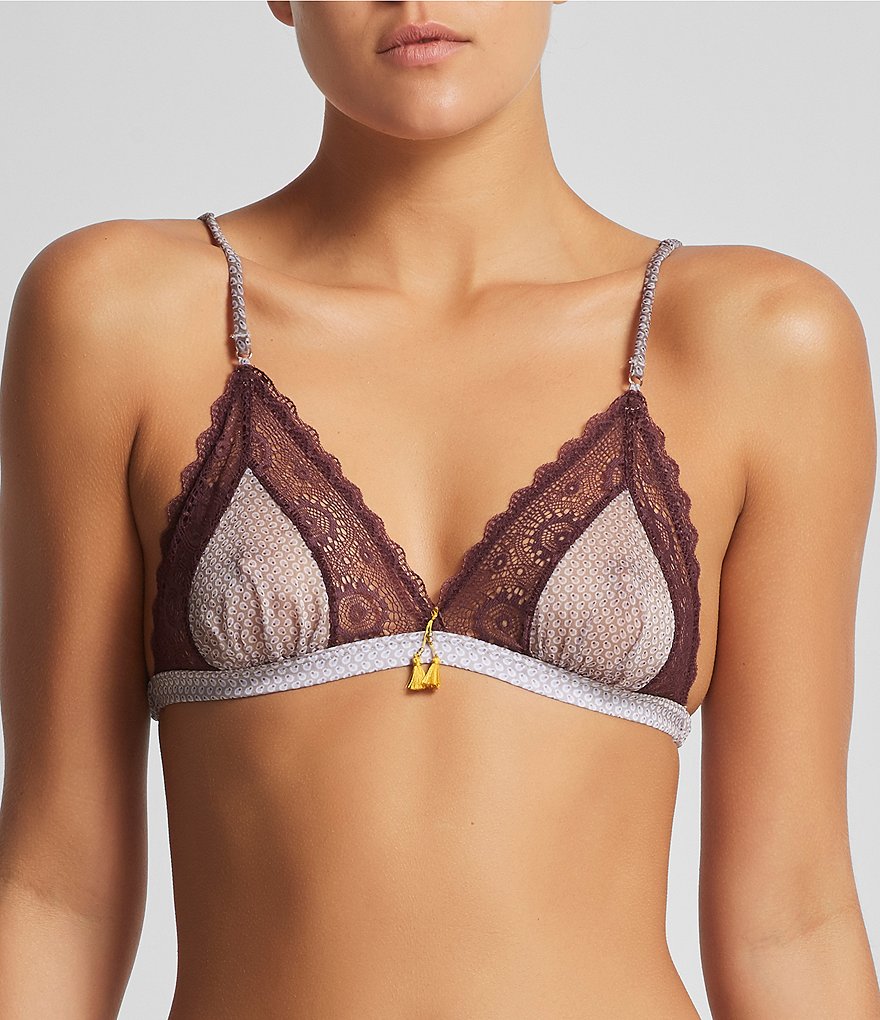 Elle Macpherson Body Breeze Geometric Chiffon & Lace Soft Triangle Bra