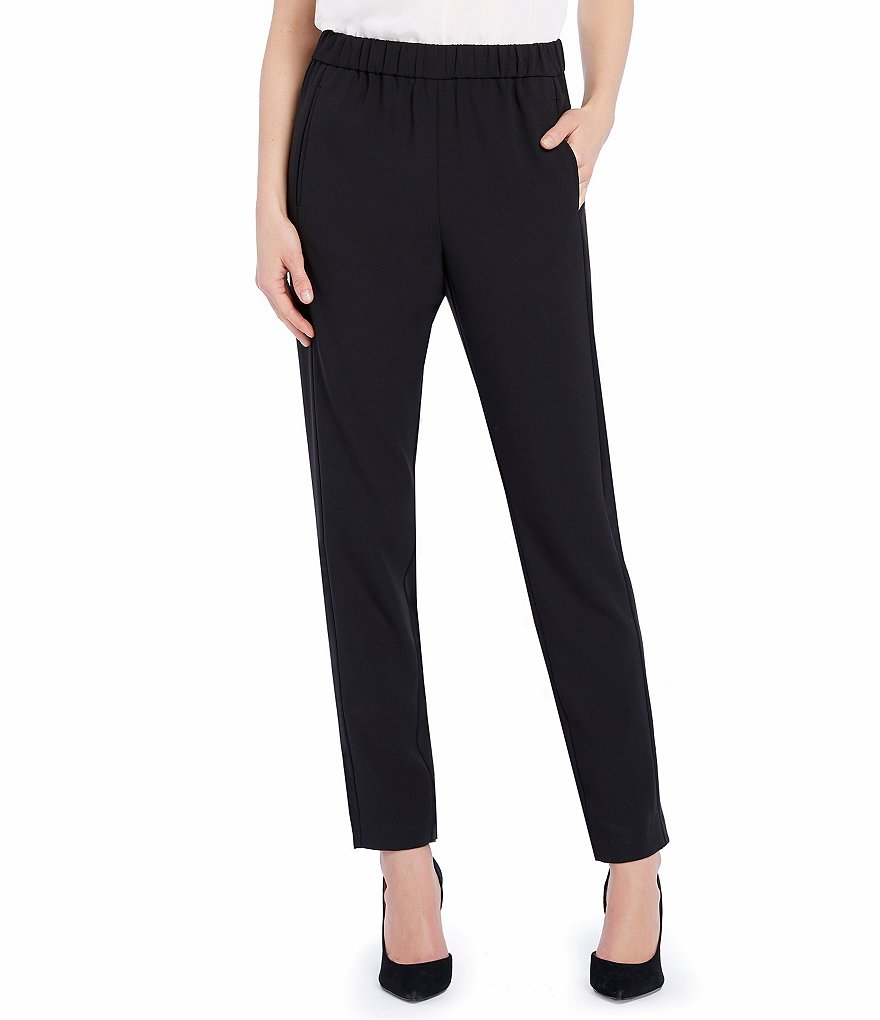 Ellen Tracy Tailored Pull-On Crepe Pants