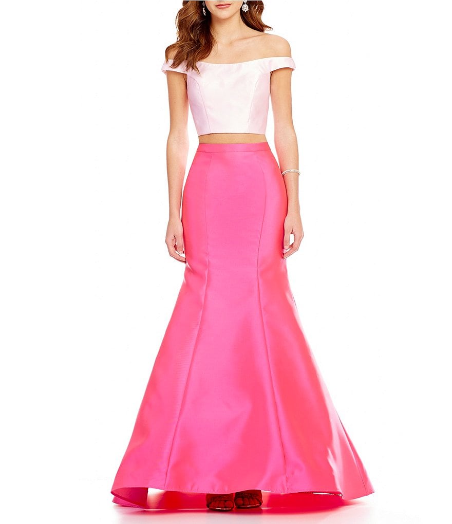 two piece mermaid gown