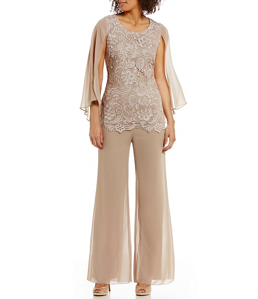 Emma Street Lace Capelet 2-Piece Pant Set