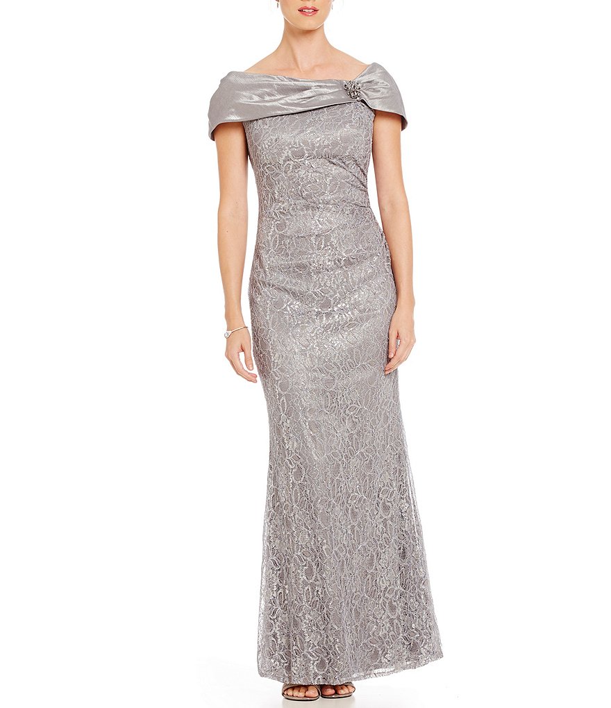 Emma Street Off-The-Shoulder Lace Gown