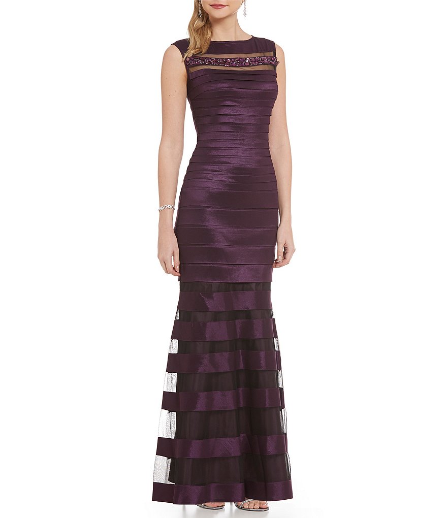 Emma Street Sleeveless Illusion Banded Gown