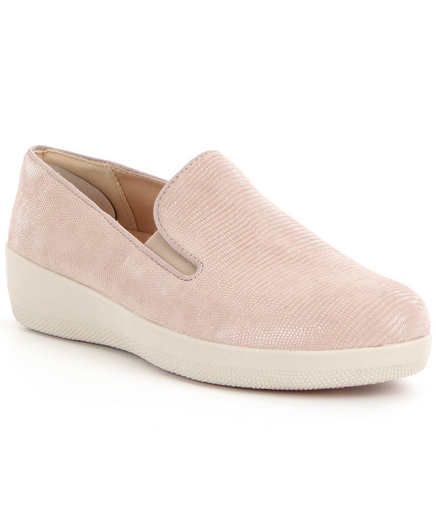 FitFlop Superskate Lizard Printed Suede Sneakers
