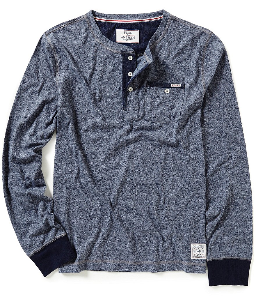 Flag & Anthem Altavista Marled Pocket Long-Sleeve Henley Tee