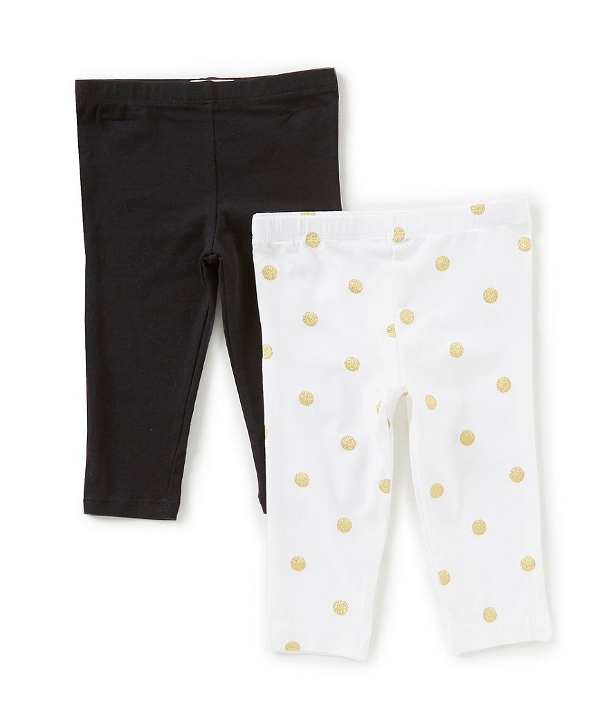 Flapdoodles Baby Girls 12-24 Months Solid 2-Pack Leggings Set