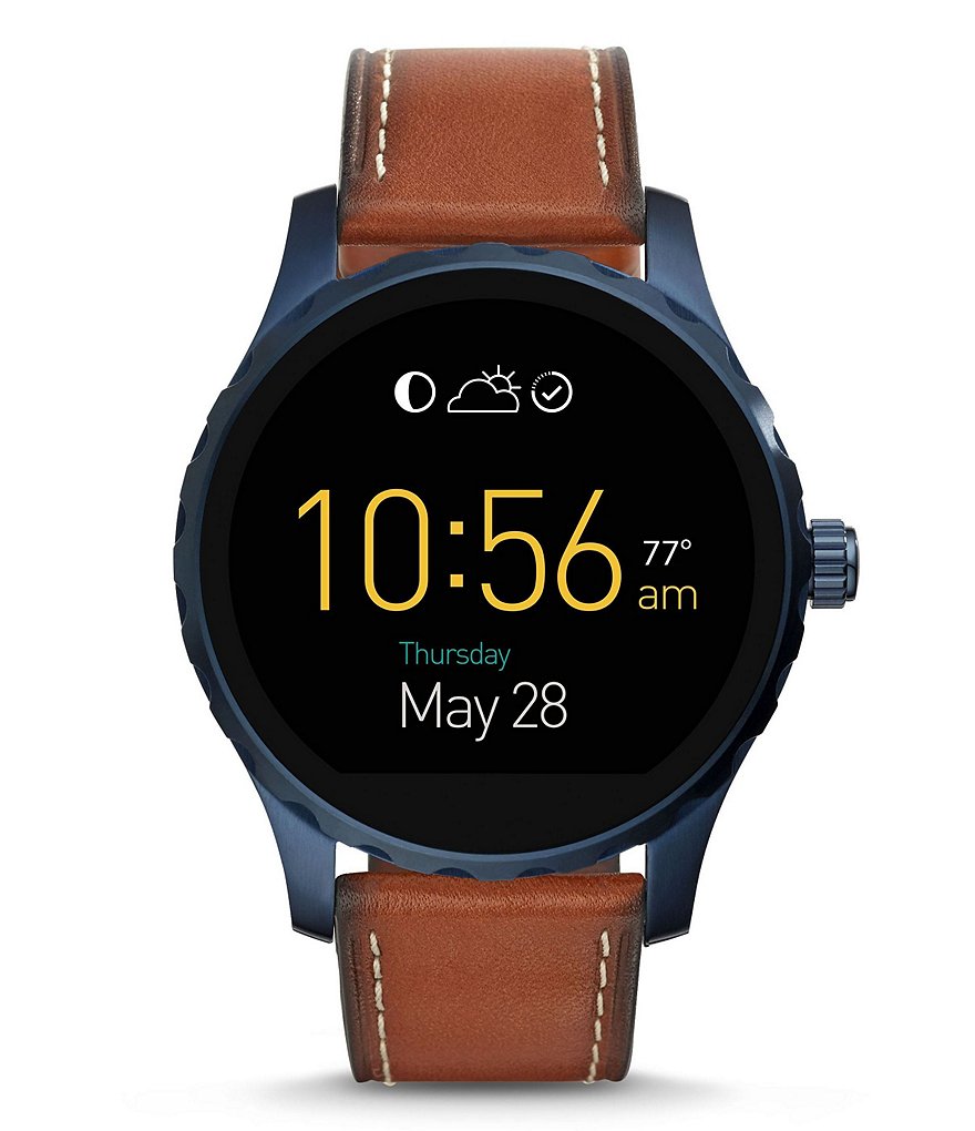 Fossil Q Marshal Touchscreen Leather-Strap Smart Watch