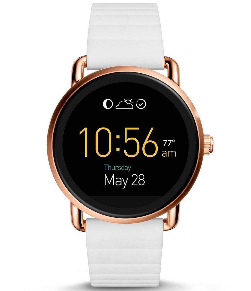 Fossil Q Wander Touchscreen Silicone-Strap Smart Watch