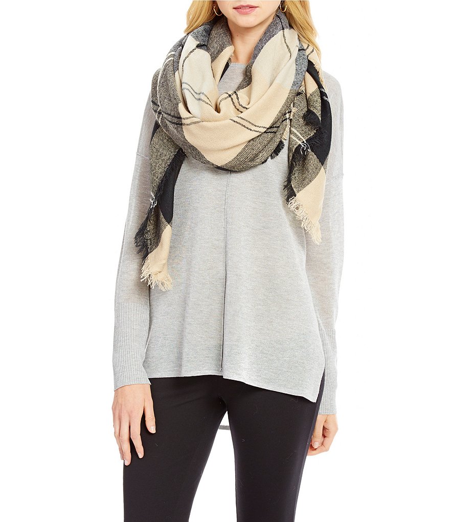 Fraas Grid Plaid Blanket Wrap