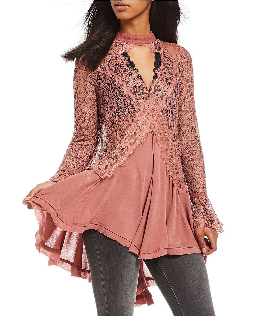 Free People Tell Tale Lace Tunic