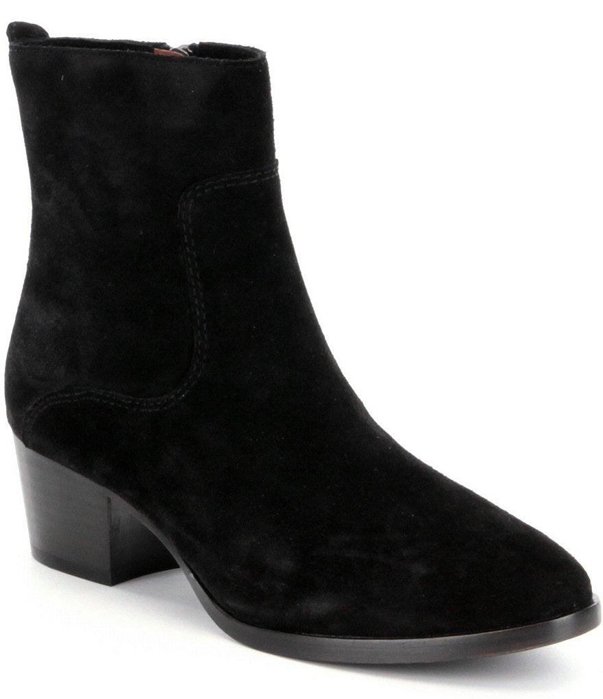 Frye Clara Zip Suede Short Boots
