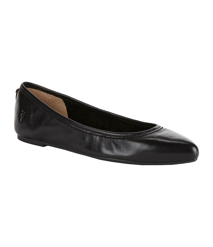 Frye Regina Pointed-Toe Leather Ballet Flats