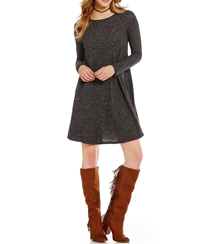 GB Fan Fav Long-Sleeve Knit Swing Dress