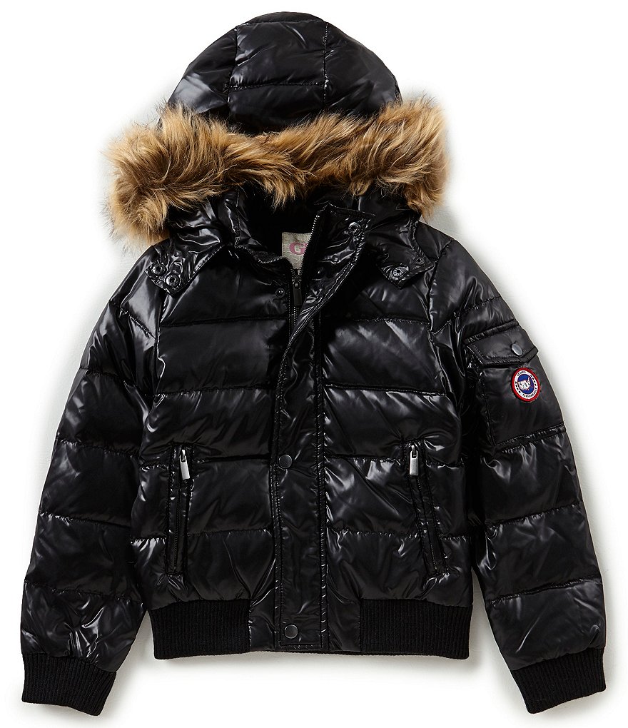 GB Girls Big Girls 7-16 Faux Fur Trimmed Bomber Jacket