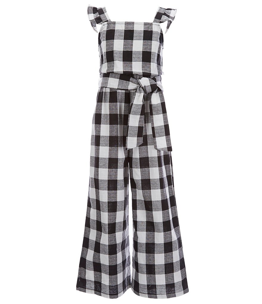 GB Girls Big Girls 7-16 Gingham Jumpsuit