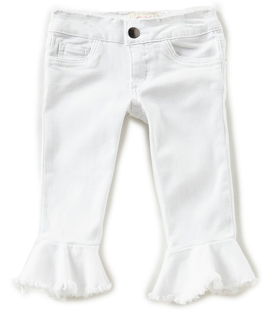 GB Girls Little Girls 2T-6X Ruffle Side-Tie Denim Jeans