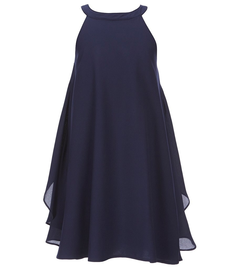 GB Girls Social Big Girls 7-16 Halter-Neck Solid Dress