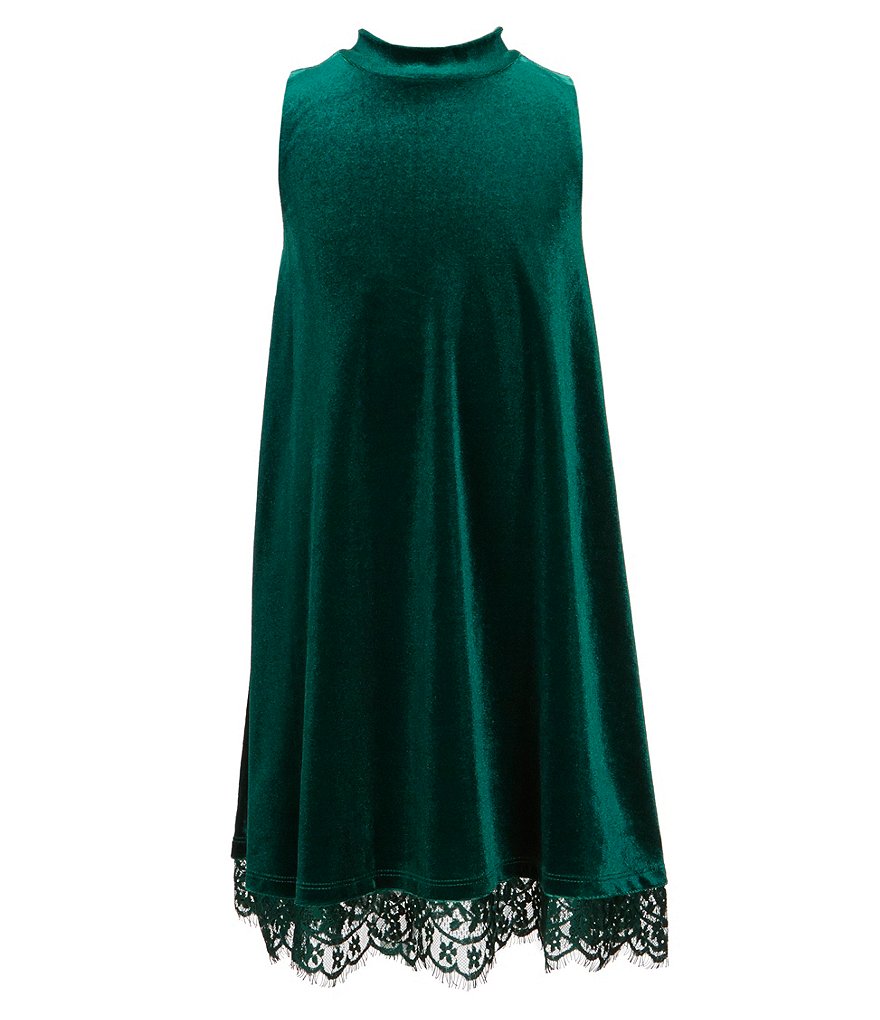 GB Girls Social Big Girls 7-16 Mock-Neck Velvet Dress