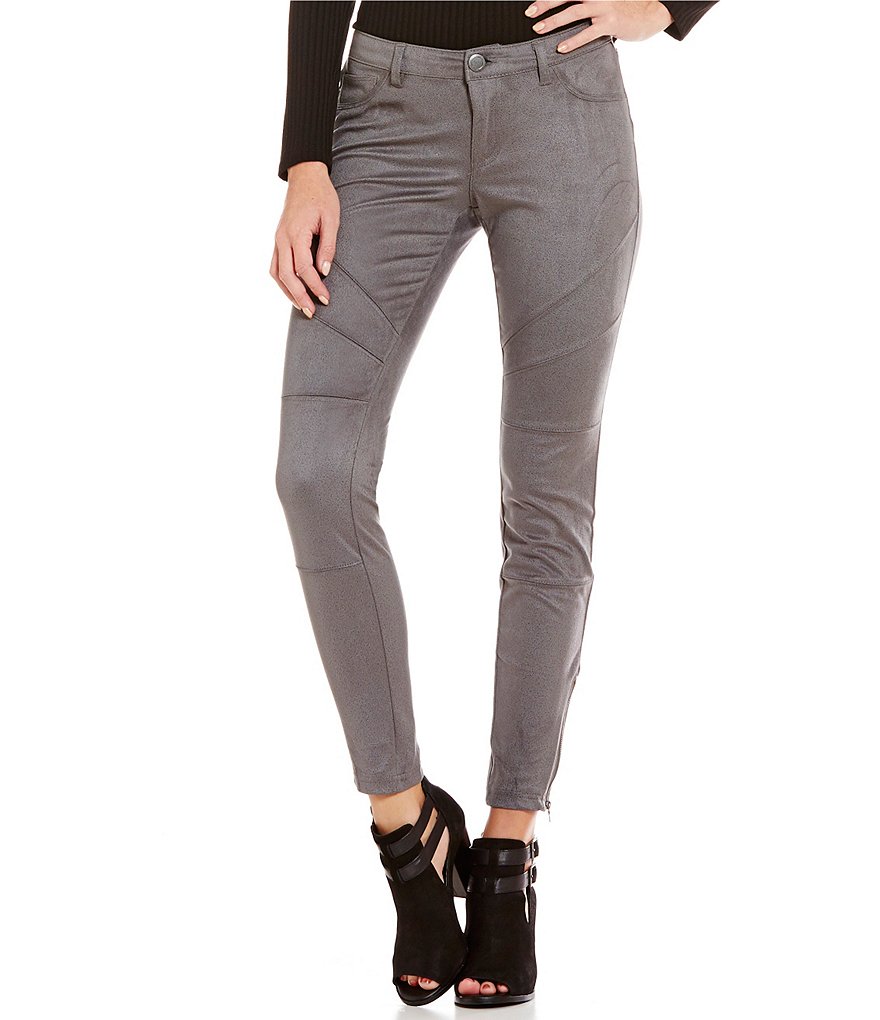 GB Zipper-Detail Moto Pants