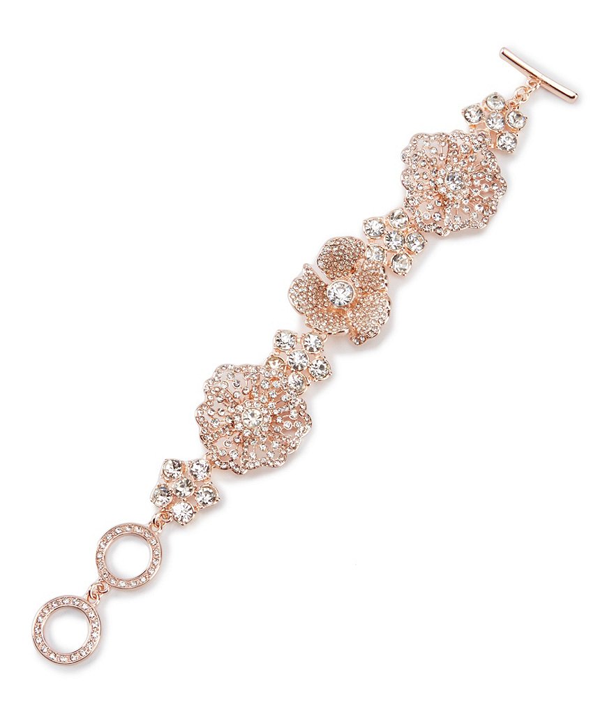 Gemma Layne Multi Pave Rose Linear Bracelet