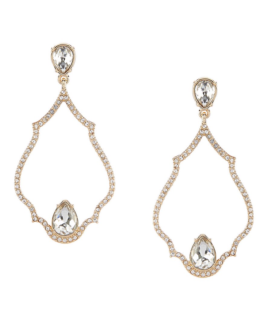 Gemma Layne Pave Tear Drop Chandelier Earrings