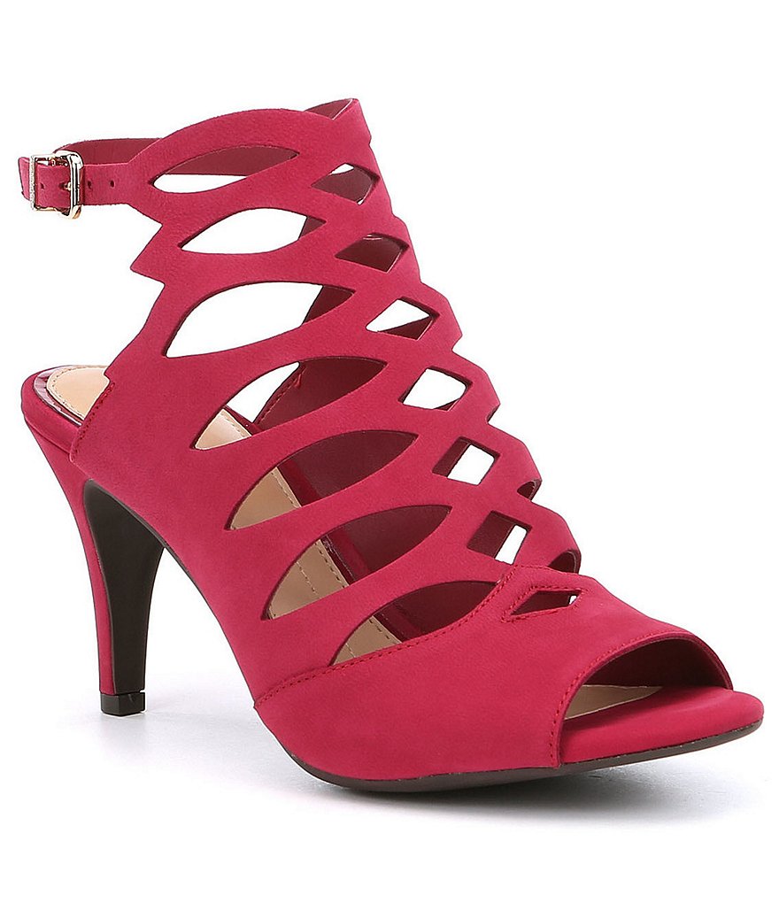 Gianni Bini Halven Nubuck Leather Caged Dress Sandals