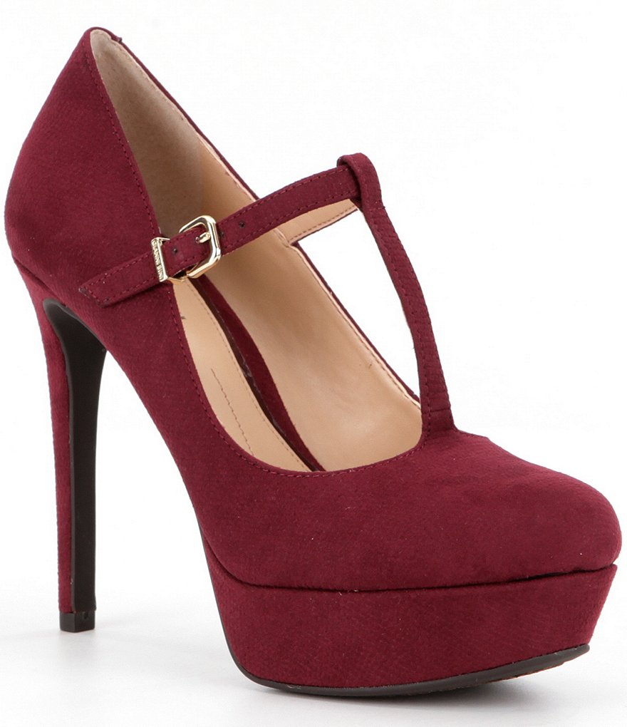 Gianni Bini Lorenna Fabric T-Strap Platform Mary Jane Pumps