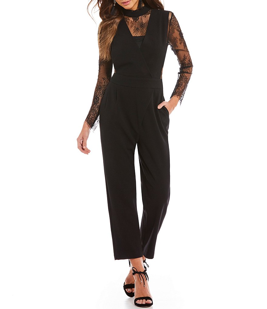 Gianni Bini Madi Lace Pinnafore Jumpsuit