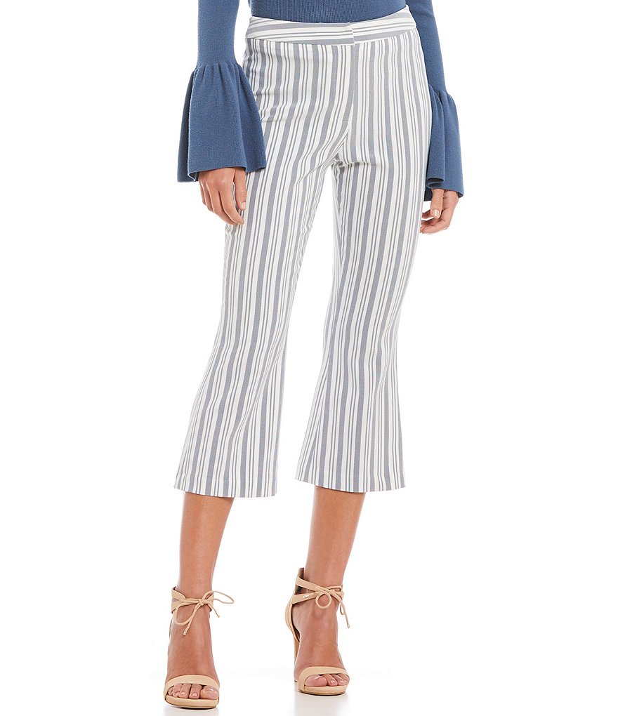 Gianni Bini Meghan Cropped Striped Flare Pant