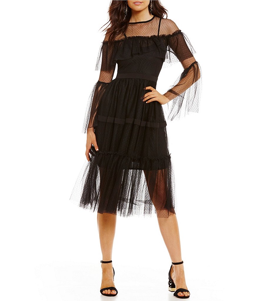 Gianni Bini Tae Mesh Midi Dress