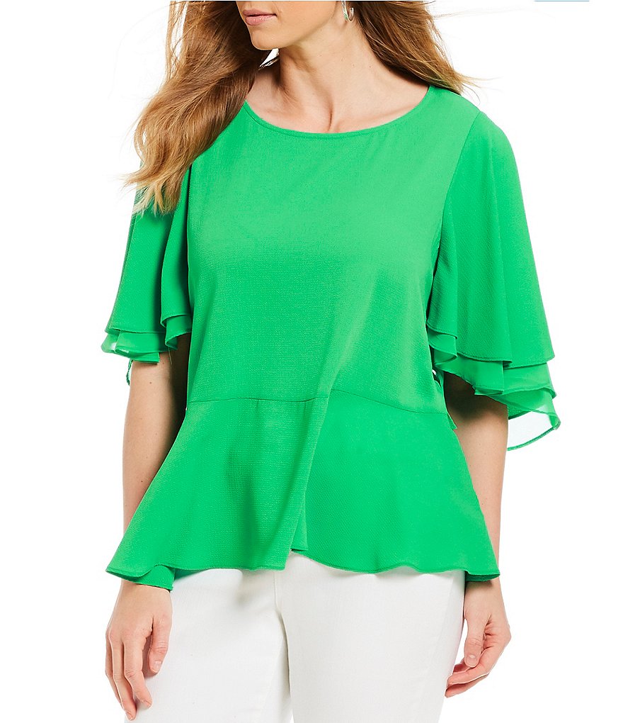 Gibson & Latimer Plus Size Peplum Blouse