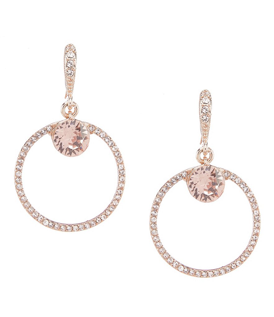 Givenchy Pave Round Drop Earrings