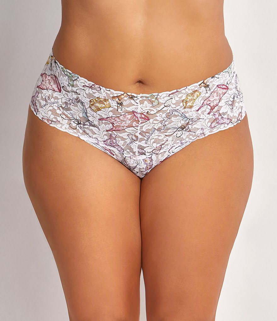 Hanky Panky Plus Dallas Shaw Lace Retro Thong