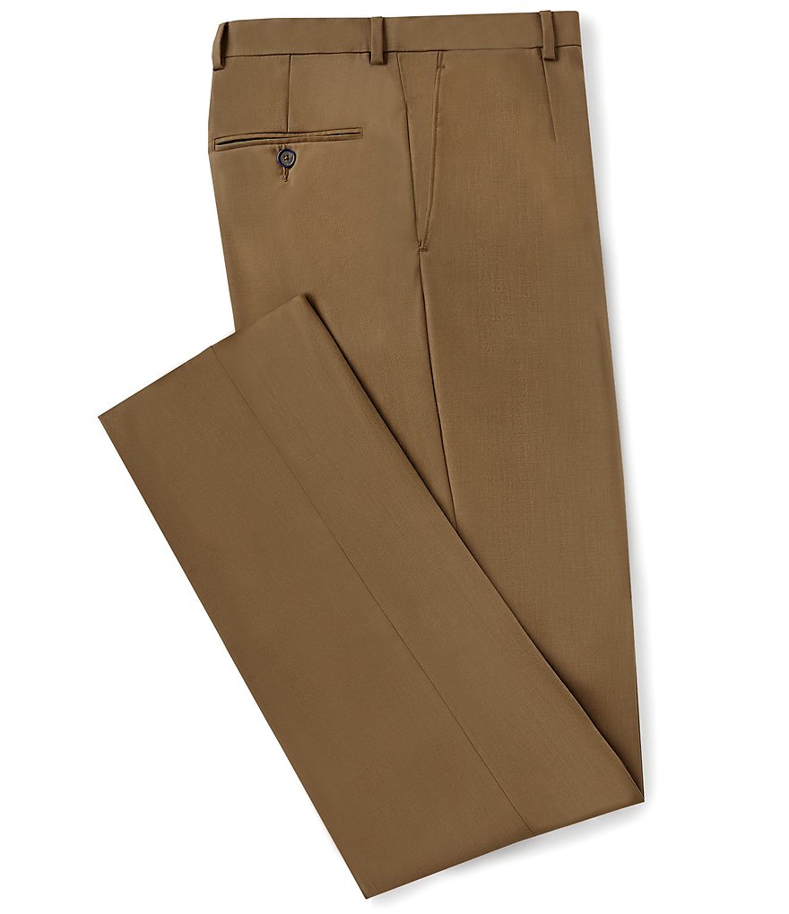 Hart Schaffner Marx Classic Fit Flat Front Solid Dress Pants