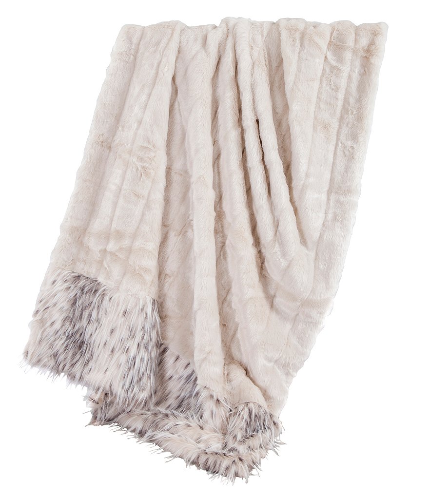 HiEnd Accents Oversized Snow Leopard Throw