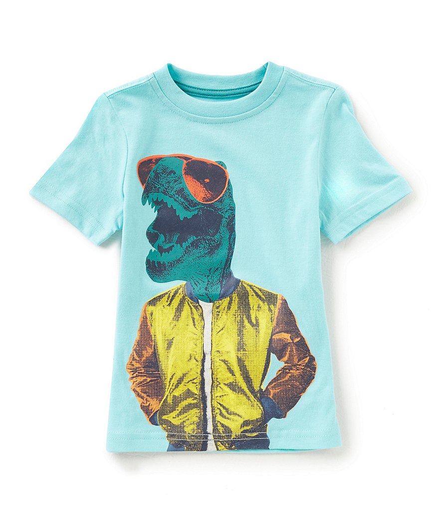 Hollywood Little Boys 2T-7 Short-Sleeve T-Rex Bomber Jacket Tee