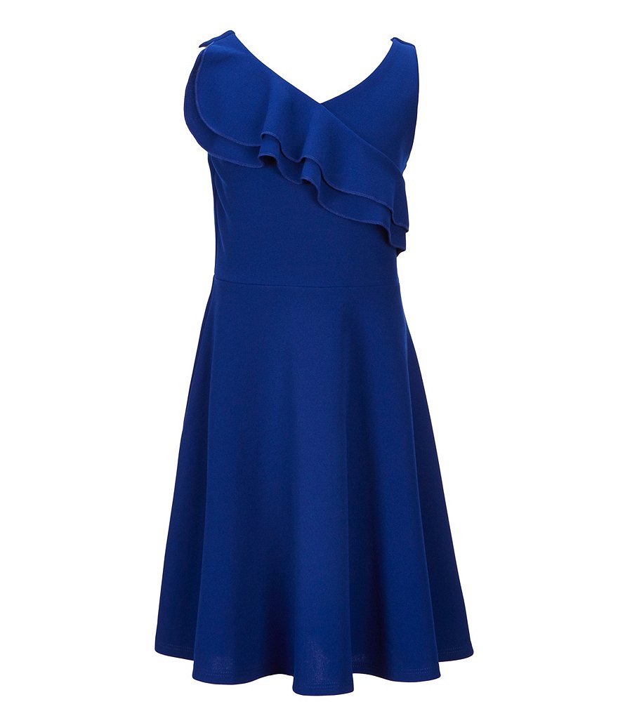 Honey and Rosie Big Girls 7-16 Ruffle Fit-And-Flare Dress