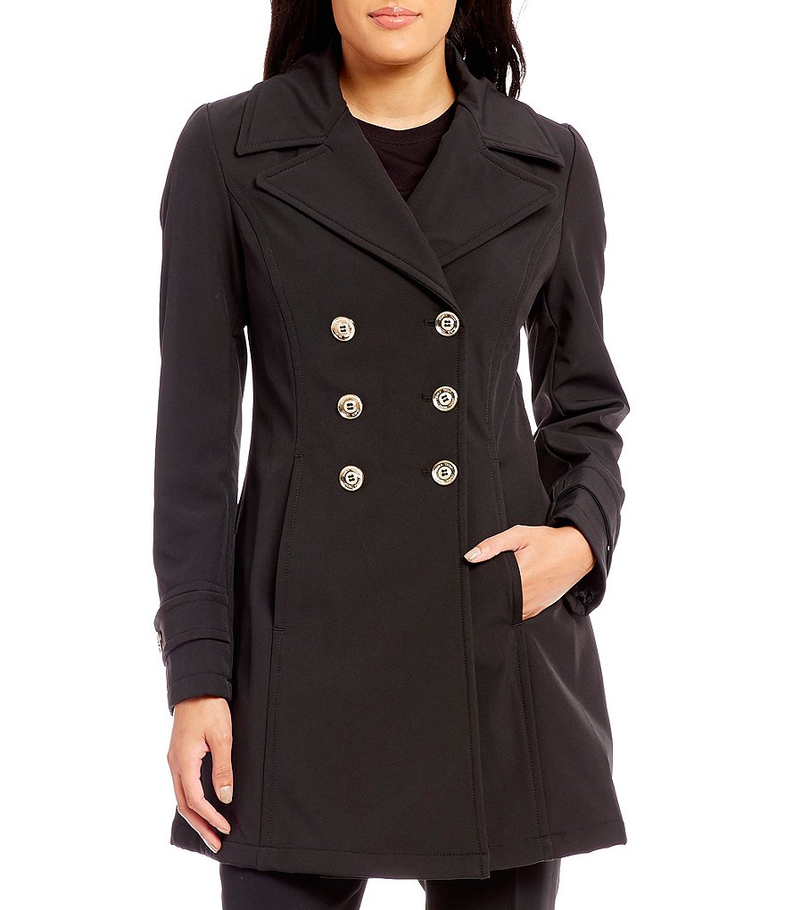 Ivanka Trump Double Breasted Button Front Softshell Coat