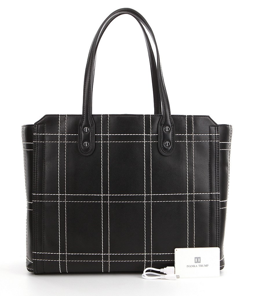 Ivanka Trump Soho Solutions Windowpane Work Tote