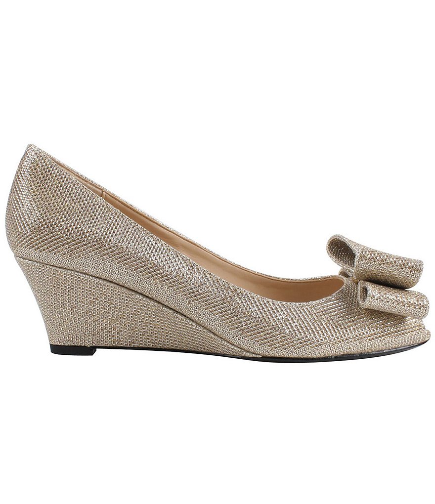 J. Renee Blare Peep Toe Bow Wedges