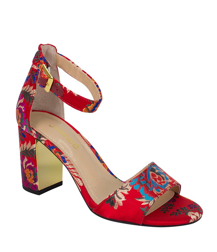 Flaviana Floral Satin Dress Sandals Flaviana Floral Satin Dress Sandals
