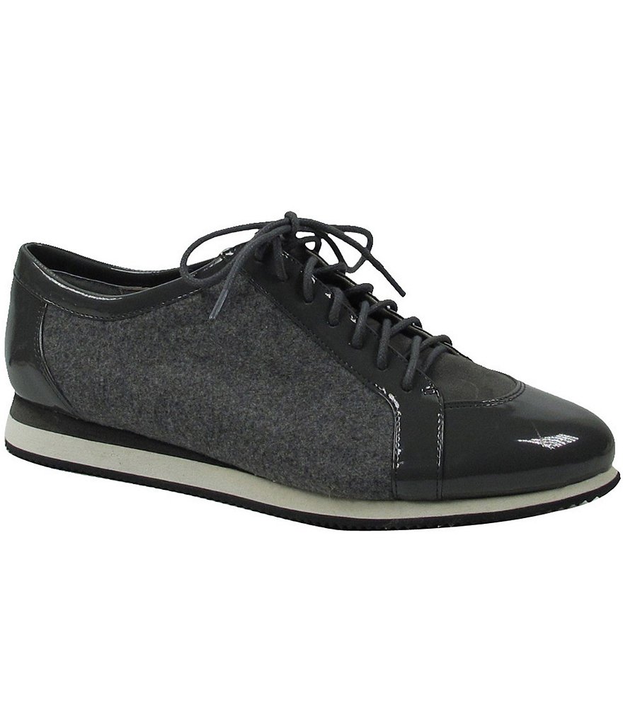 J. Renee Mackenna Fabric & Patent Leather Lace-Up Sneakers