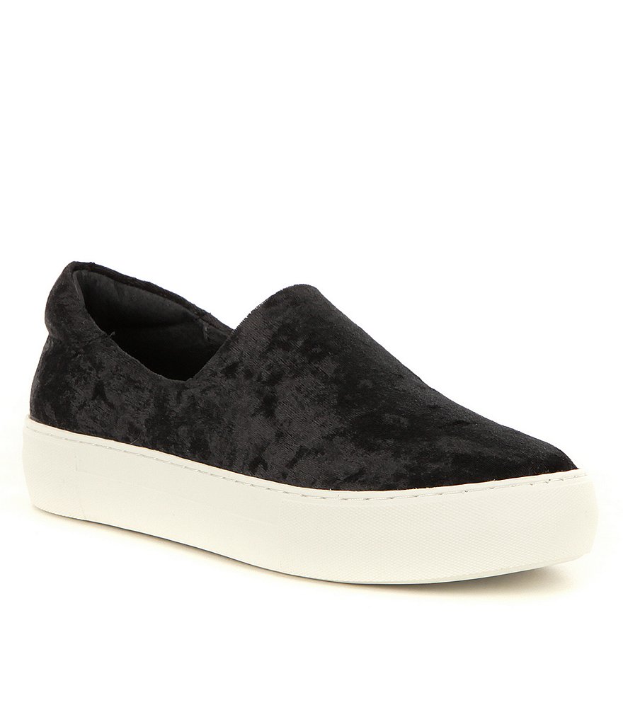 JSlides Angel Velvet Slip On Flatform Sneakers