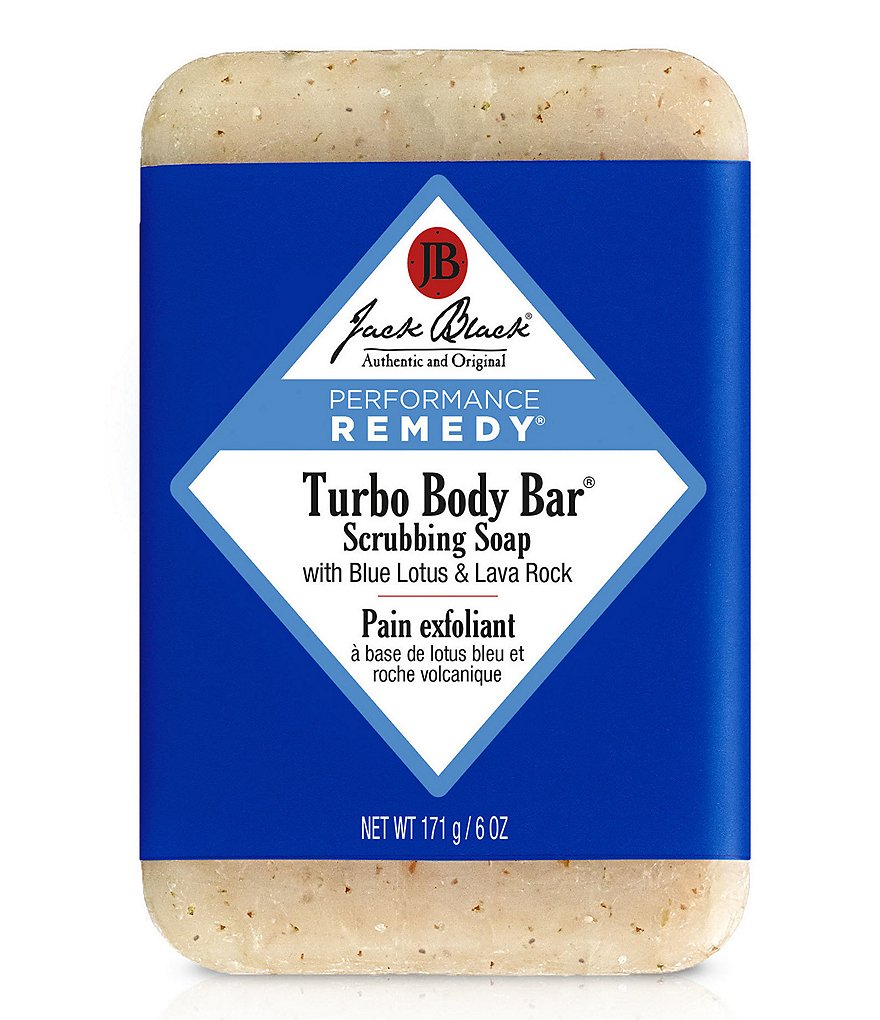 Jack Black Turbo Body Bar® Scrubbing Soap with Blue Lotus & Lava Rock