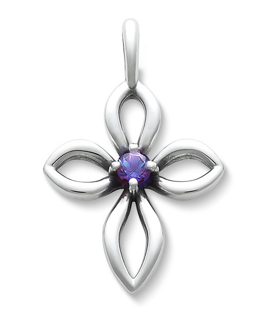 James Avery Avery Remembrance Cross June Birthstone with Lab-Created Alexandrite