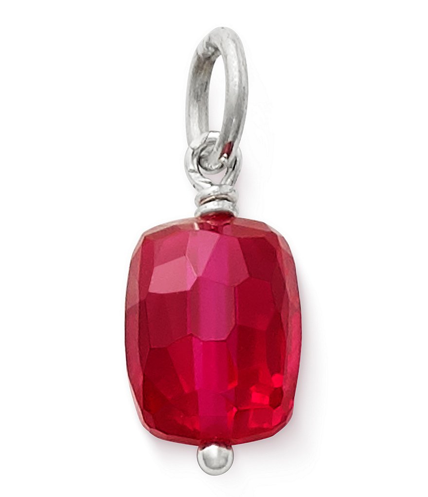 James Avery Faceted Lab-Created Ruby July Birthstone Charm