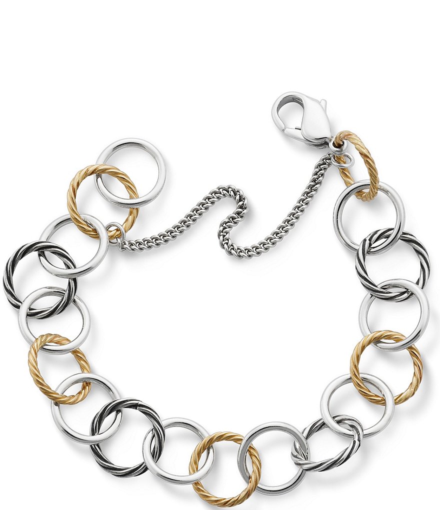 James Avery Gold & Silver Loops Charm Bracelet